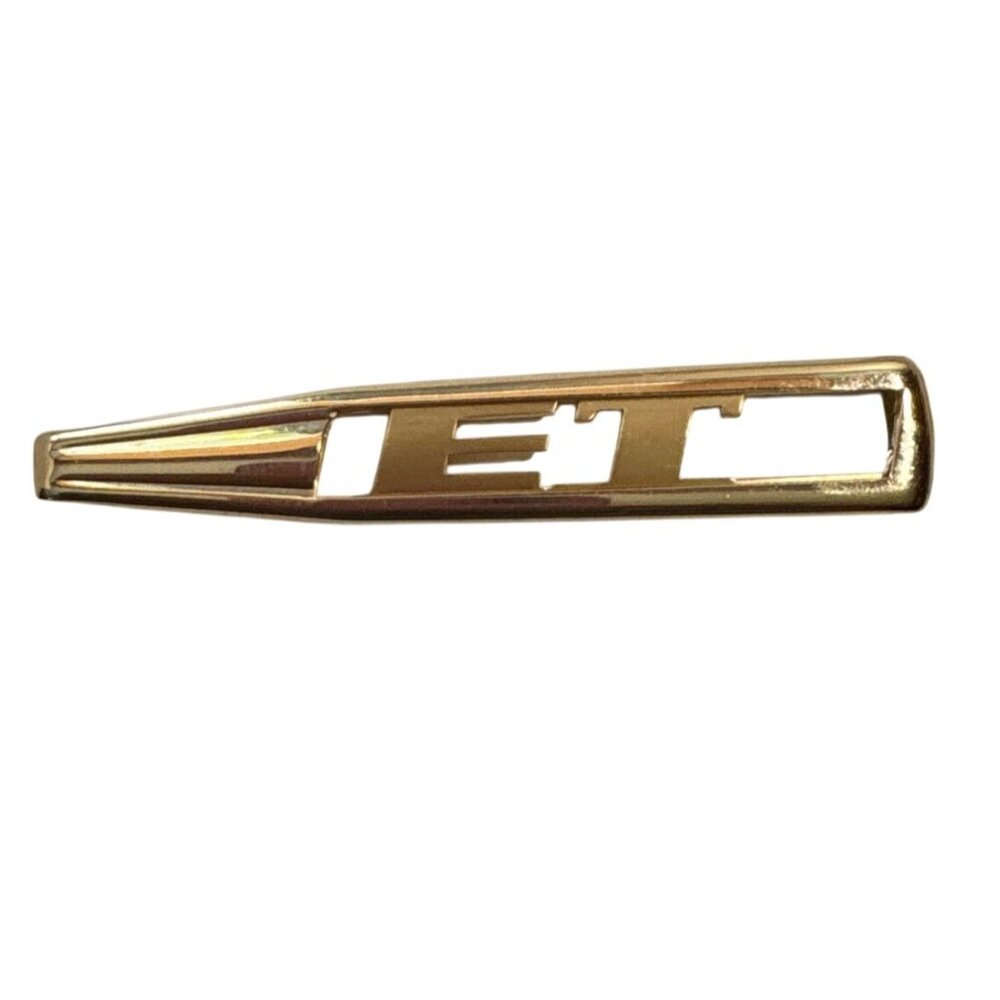 Anson Gold Tone Tie Clip E T Cut Out Vintage 3"